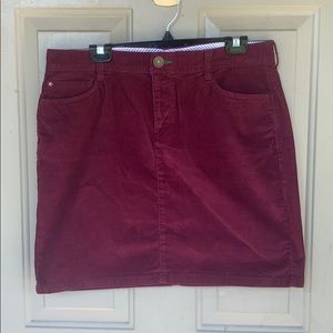 Tommy Hilfiger Corduroy Skirt Maroon Size 12